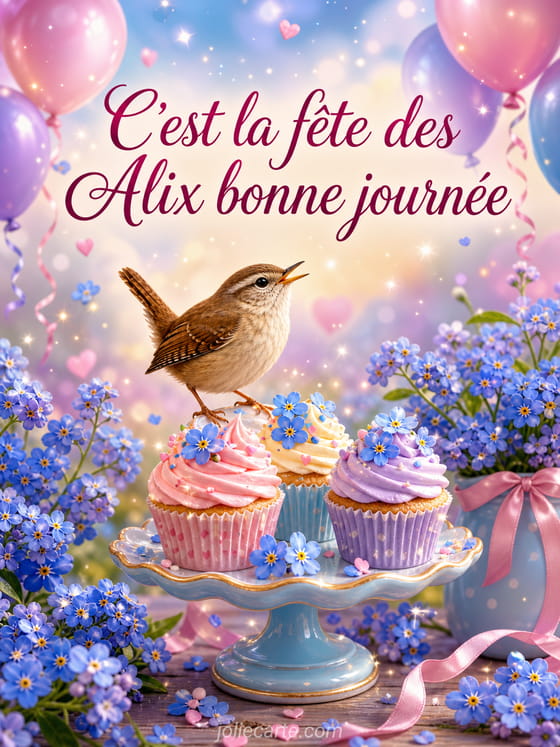Carte bonne fête Alix
