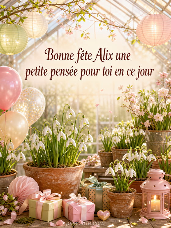Carte bonne fête Alix