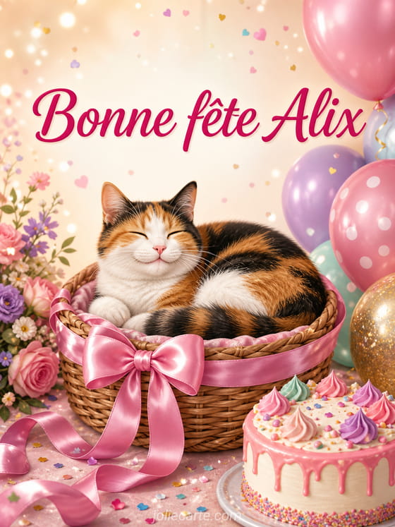 Carte bonne fête Alix