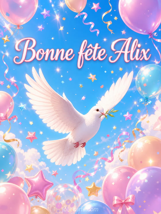 Carte bonne fête Alix