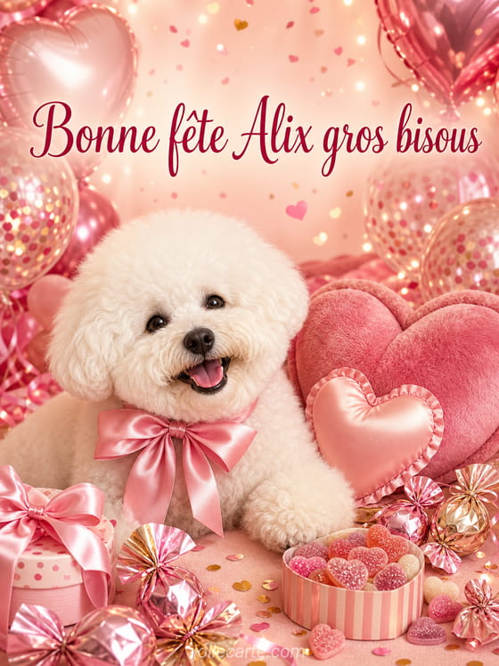 Carte bonne fête Alix