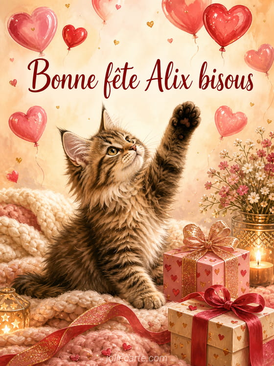 Carte bonne fête Alix