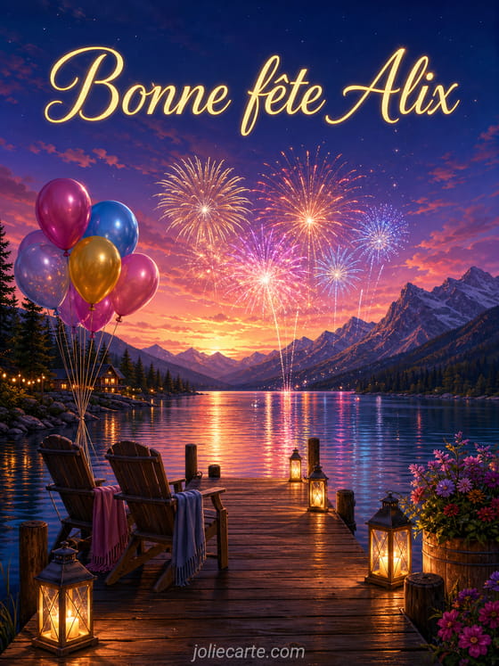 Carte bonne fête Alix