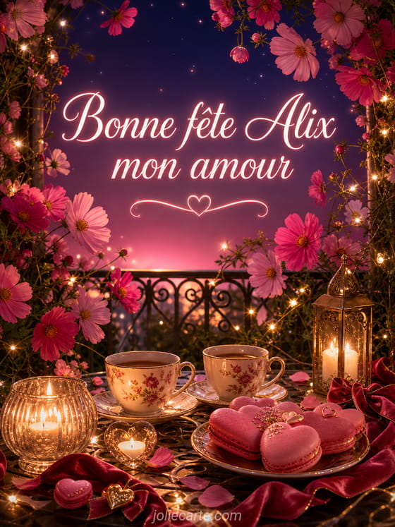 Carte bonne fête Alix