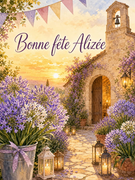 Carte bonne fĂȘte AlizĂ©e