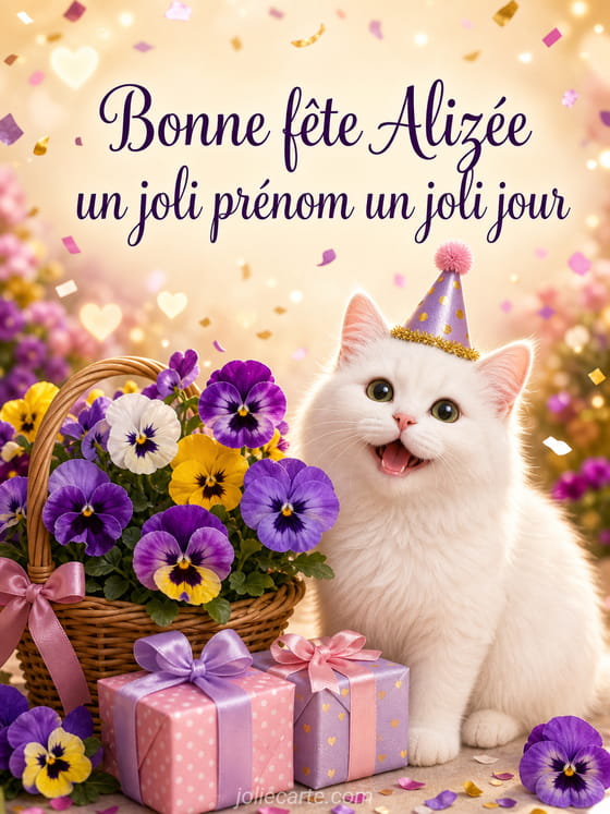 Carte bonne fĂȘte AlizĂ©e