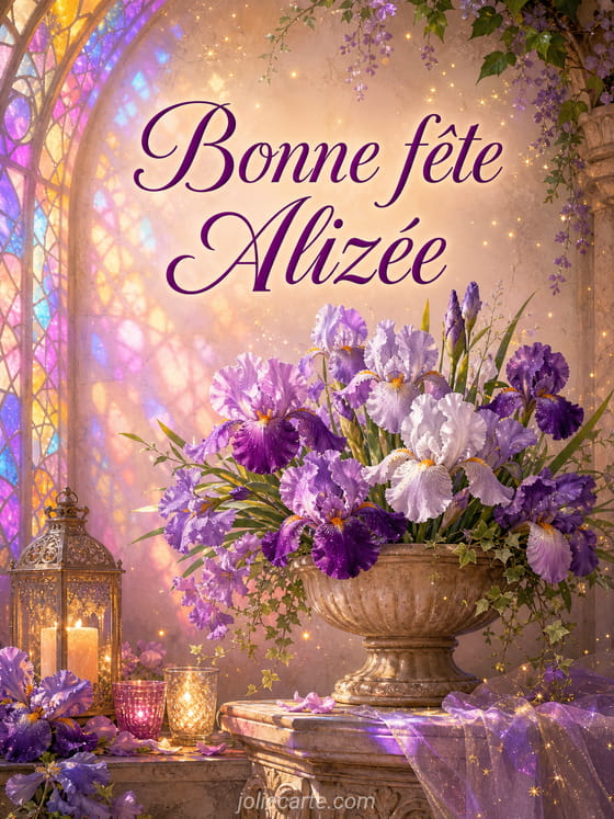 Carte bonne fĂȘte AlizĂ©e
