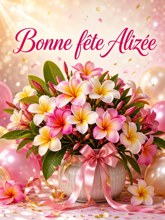 Carte bonne fĂȘte AlizĂ©e