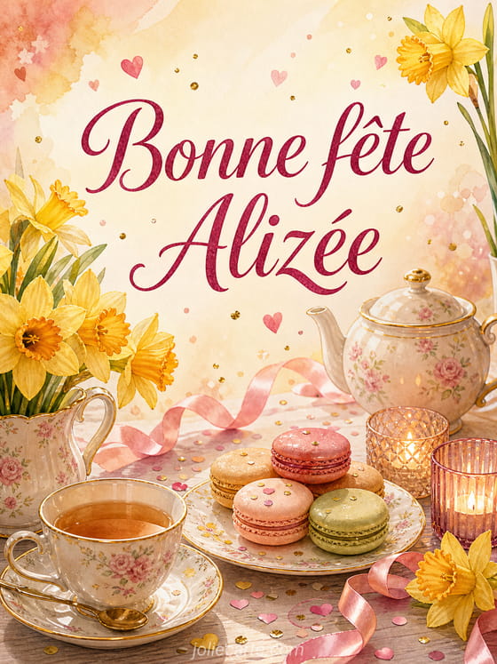 Carte bonne fĂȘte AlizĂ©e