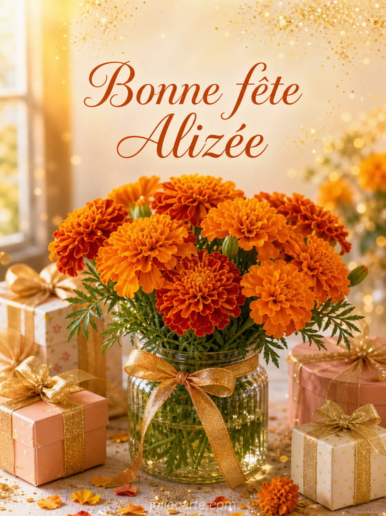 Carte bonne fĂȘte AlizĂ©e