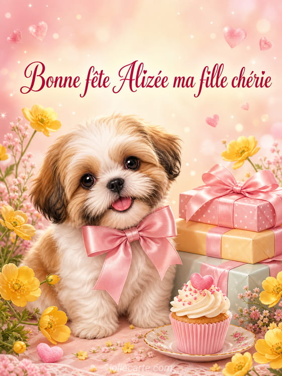 Carte bonne fĂȘte AlizĂ©e