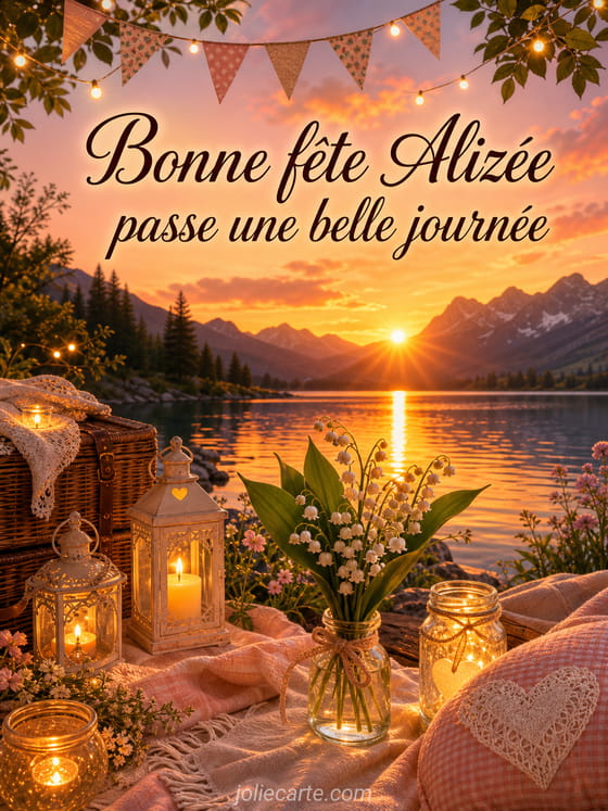 Carte bonne fĂȘte AlizĂ©e