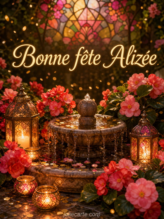 Carte bonne fĂȘte AlizĂ©e