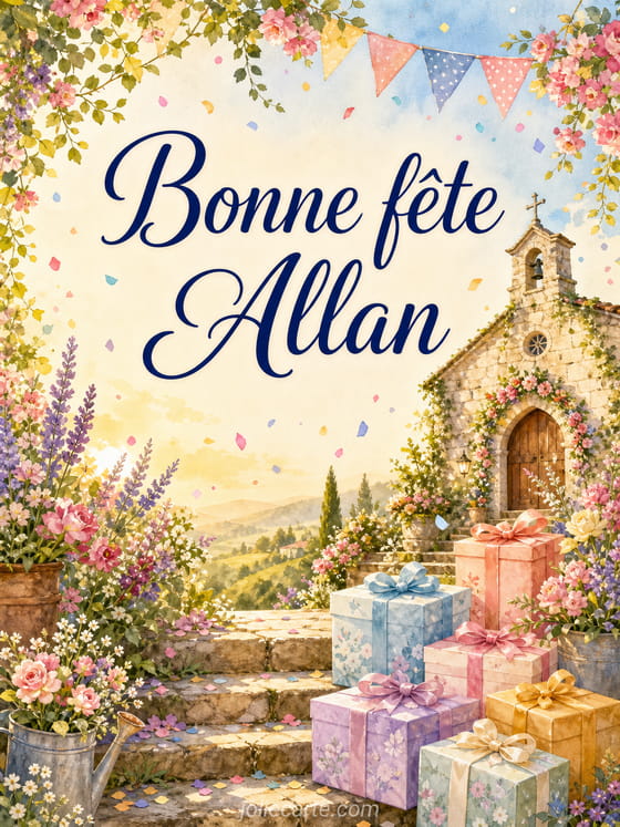 Carte bonne fĂȘte Allan