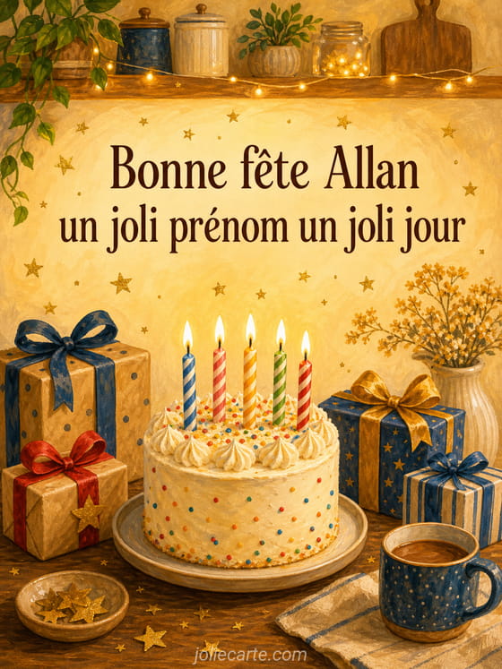 Carte bonne fĂȘte Allan