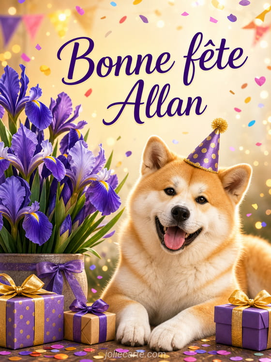 Carte bonne fĂȘte Allan