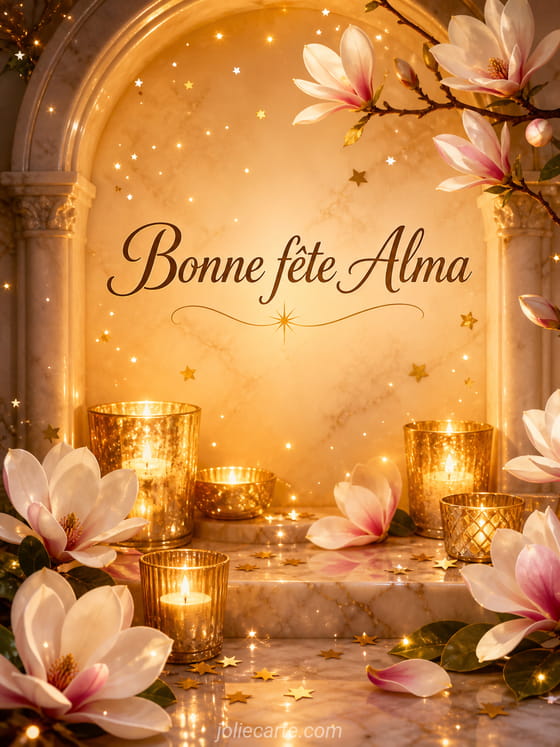 Carte bonne fĂȘte Alma