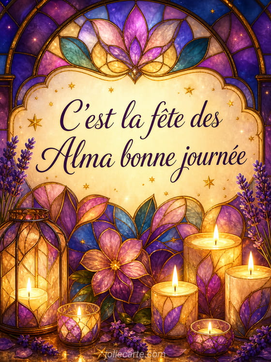 Carte bonne fĂȘte Alma