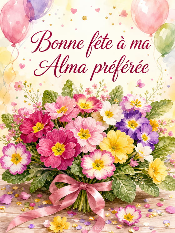 Carte bonne fĂȘte Alma