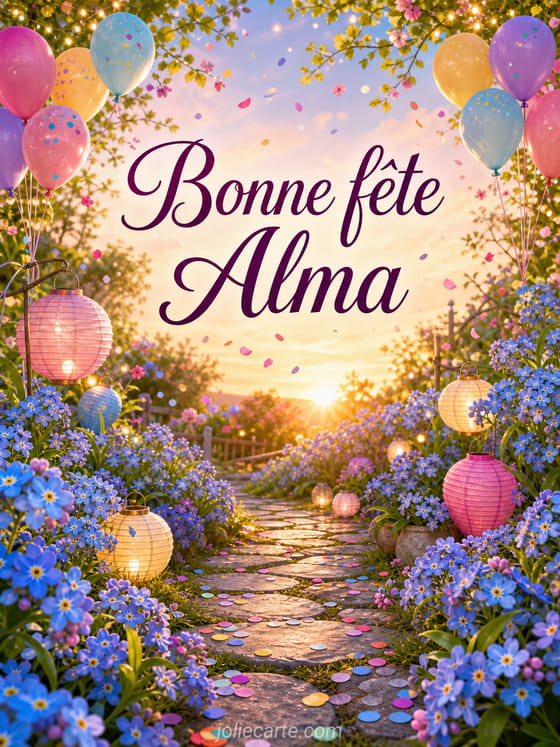 Carte bonne fĂȘte Alma