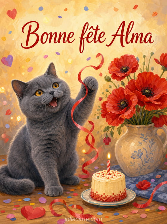 Carte bonne fĂȘte Alma