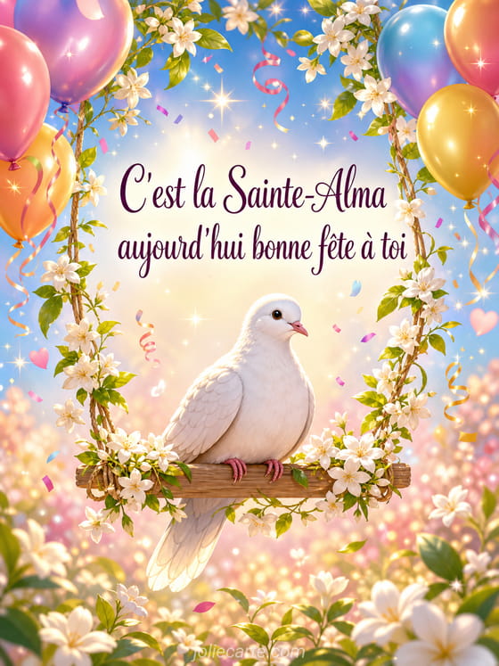 Carte bonne fĂȘte Alma