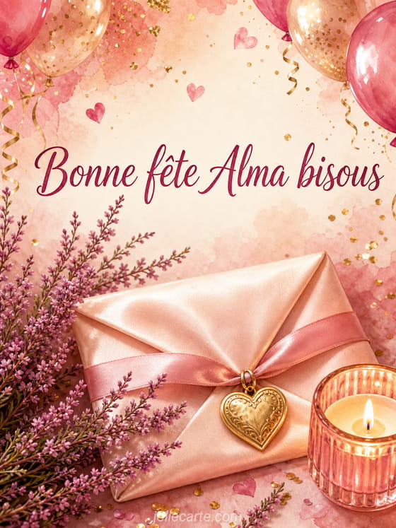 Carte bonne fĂȘte Alma