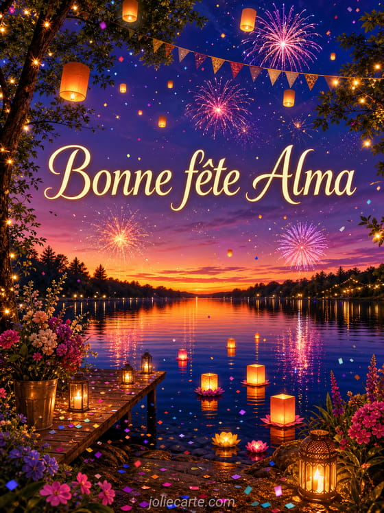 Carte bonne fĂȘte Alma