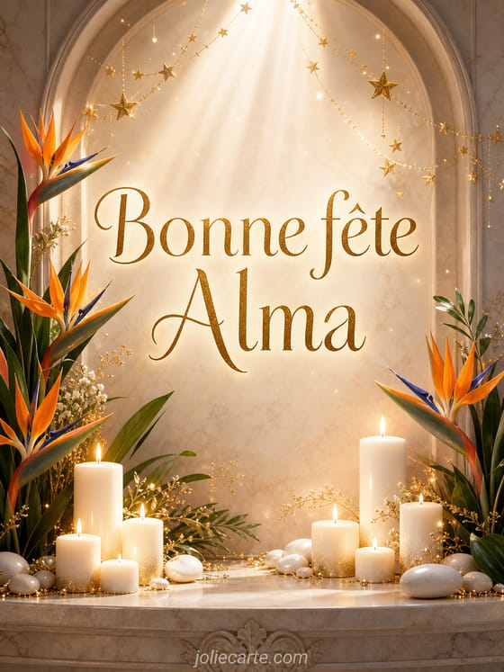 Carte bonne fĂȘte Alma