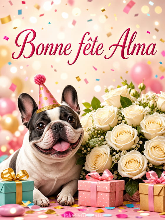 Carte bonne fĂȘte Alma