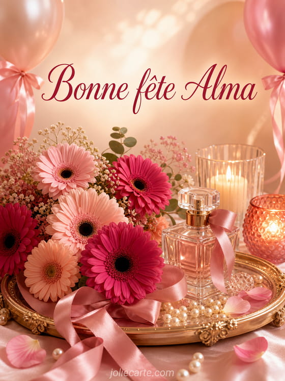 Carte bonne fĂȘte Alma