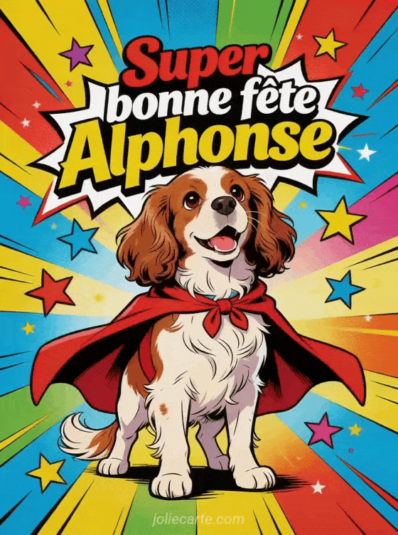 Bonne fête Alphonse - Alphonse gif bonne fete gratuit