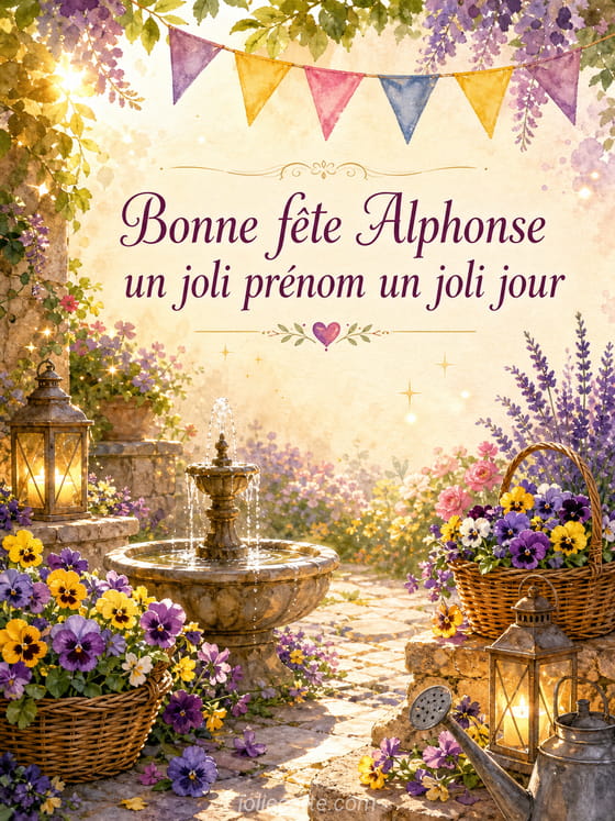 Carte bonne fête Alphonse