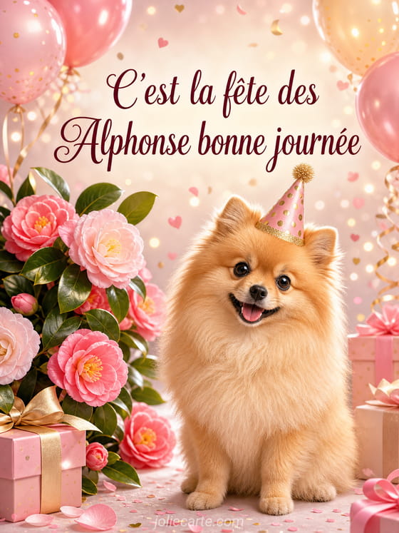 Carte bonne fête Alphonse