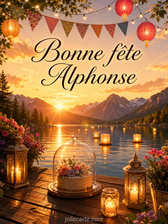 Carte bonne fête Alphonse