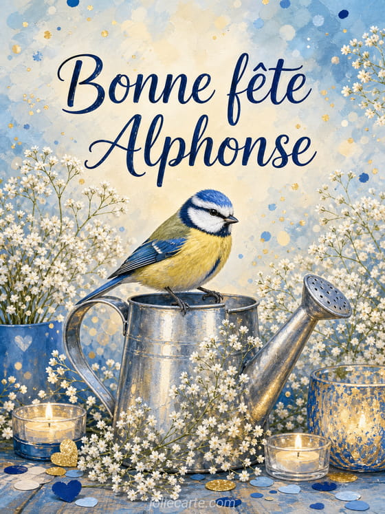 Carte bonne fête Alphonse