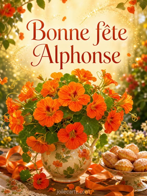 Carte bonne fête Alphonse