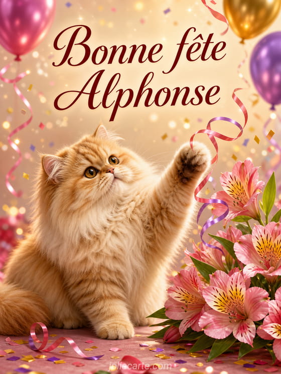 Carte bonne fête Alphonse