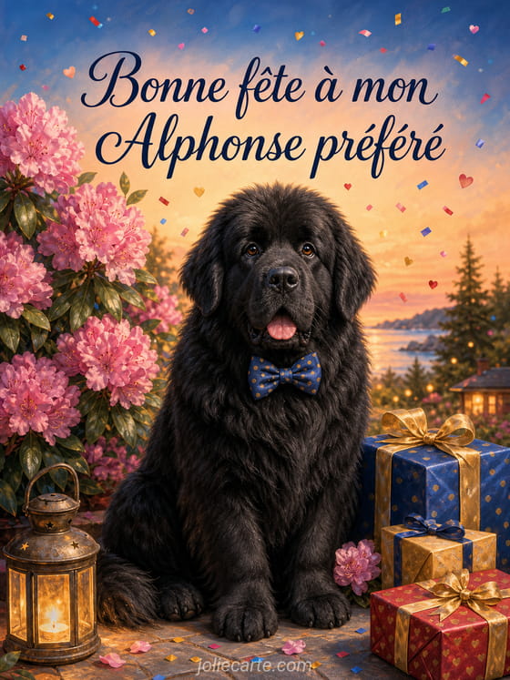 Carte bonne fête Alphonse