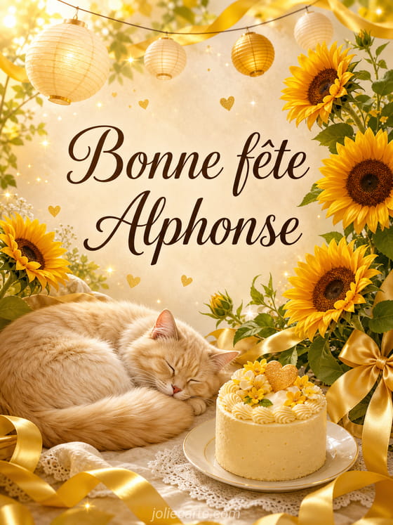 Carte bonne fête Alphonse