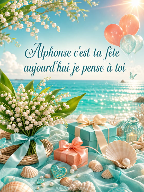 Carte bonne fête Alphonse