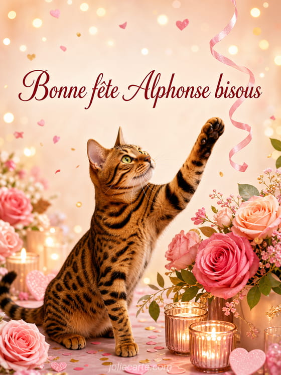 Carte bonne fête Alphonse