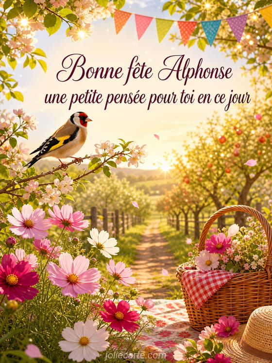 Carte bonne fête Alphonse