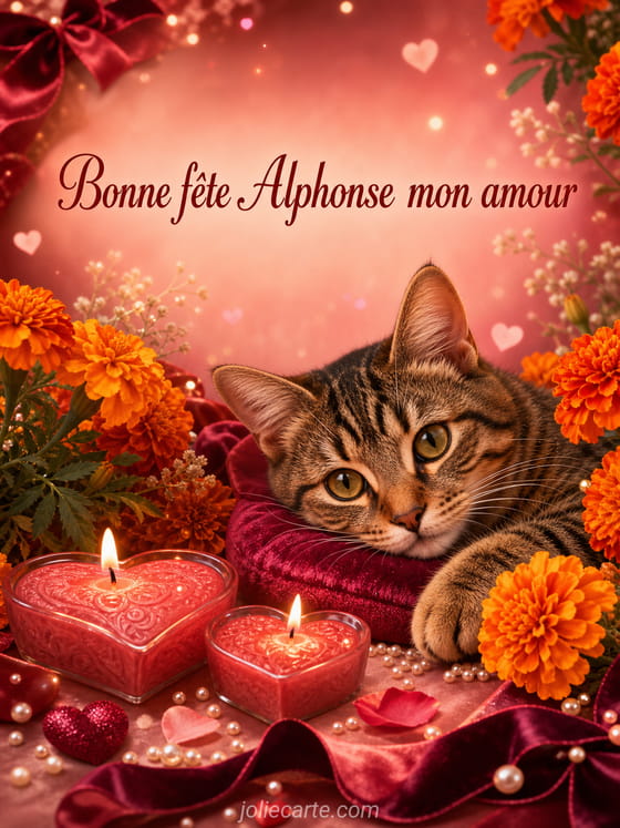 Carte bonne fête Alphonse