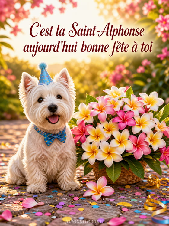 Carte bonne fête Alphonse