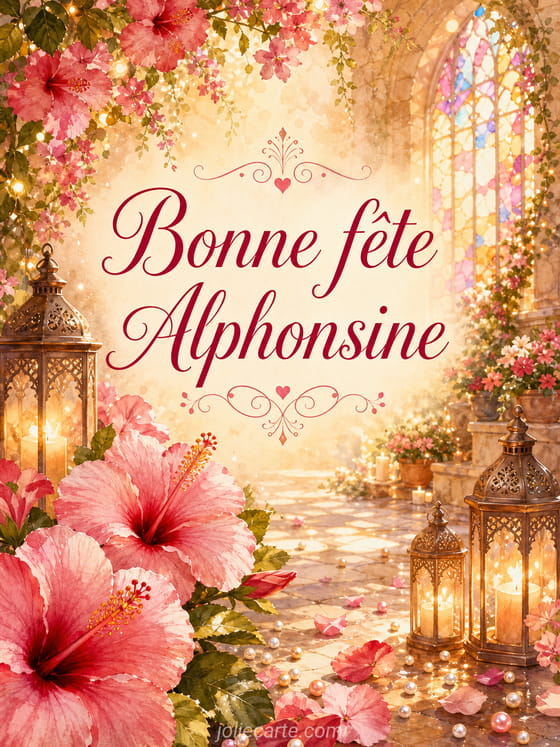 Carte bonne fĂȘte Alphonsine