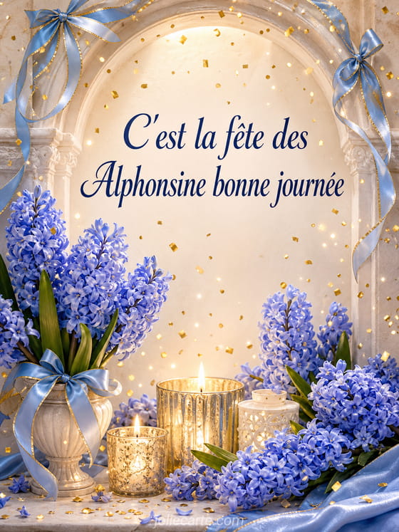 Carte bonne fĂȘte Alphonsine