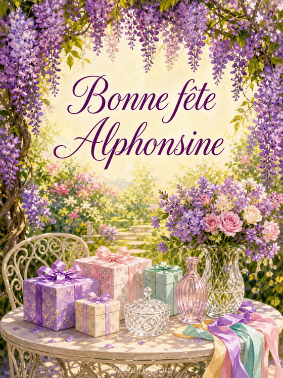 Carte bonne fĂȘte Alphonsine