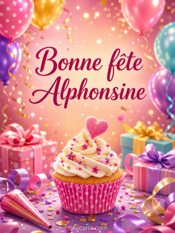Carte bonne fĂȘte Alphonsine