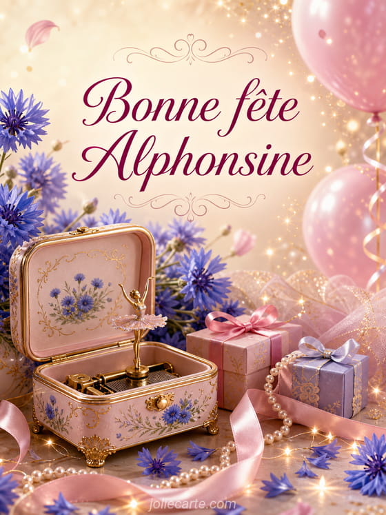 Carte bonne fĂȘte Alphonsine